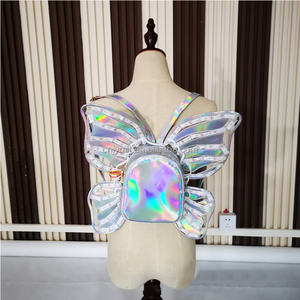 Zaino Olografico LED per Donne con <span class=keywords><strong>Ali</strong></span> di Farfalla e <span class=keywords><strong>Angelo</strong></span>, Borsa Casual Luminosa per Ragazze - Product Image 2
