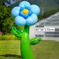 Patung Bunga Kartun Fiberglass Kustom Grosir, Patung Mawar Resin Multiwarna, Patung Bunga Matahari untuk Taman Luar Ruangan