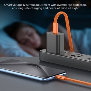 Câble de charge rapide PD60W en alliage de zinc à 48 brins tressés plats 3A pour <span class=keywords><strong>iPhone</strong></span> Samsung Huawei et Xiaomi - Product Image 1