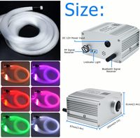 20 m² 12V RGBW LED Twinkle Fiber Optic Star Kit APP pour Plafond Cinéma Théâtre Salle de Réunion Chambre à coucher