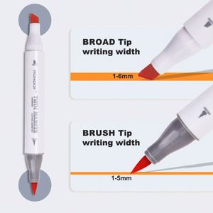 Outils de peinture professionnels de haute qualité, pour les artistes, pour le dessin, 24/48/72/120 couleurs, ensemble de marqueurs à double pointe avec sac en tissu - Product Image 5