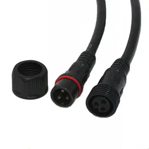 m12 3pin core waterproof male female docking connector plug 3 core motor outdoor waterproof plug cable
