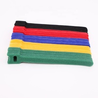 Attaches-câbles réutilisables colorés en gros, écologiques, élastiques, avec fermeture auto-agrippante double face