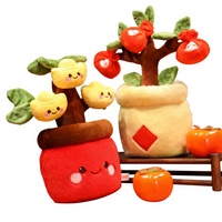 Coussin en peluche Arbre à Arganier porte-bonheur, adorable plante en pot porte-bonheur, jouet en peluche doux, ornement en peluche 30cm, unisexe, pour décoration intérieure