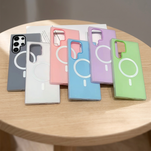 For Silicone Imitation Magnetic <b>Ring</b> Mobile <b>Phone</b> Case Cartoon Design Shockproof Wireless Charging Compatible for Series - Product Image 3