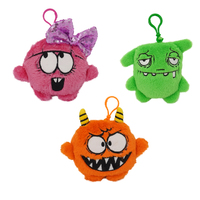 Porte-clés en peluche monstre américain étrange, doux et moelleux, forme 3D, 120x105mm, tendance SU4508, décoration de sac mignonne |   Recruter des Agents Exclusifs