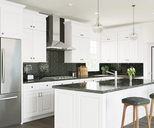 Custom Foshan Modern Style <b>Kitchen</b> Cabinets with Smooth Finish and Durable Construction for Home Use - Product Image 1