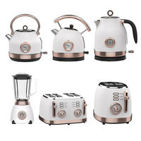 Appareil de cuisine électrique domestique long 4 tranches rétro mode grille-pain intelligent en grille-pain multifonction et bouilloire