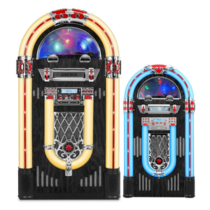 Tourne-disque vinyle avec lumières colorées, radio FM et musique, machine à jukebox Wurlitzer, lecteur de jukebox - Product Image 1