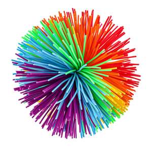 Nuova scimmia di vendita calda Stringy Silicone Fluffy Juggling che rimbalza <span class=keywords><strong>Koosh</strong></span> Rainbow Pom <span class=keywords><strong>Ball</strong></span> - Product Image 6