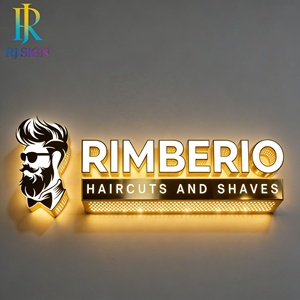Letrero Luminoso LED para Exteriores, Letras de Canal Acrílicas 3D con Iluminación Frontal, Letrero LED para Barbería - Product Image 3