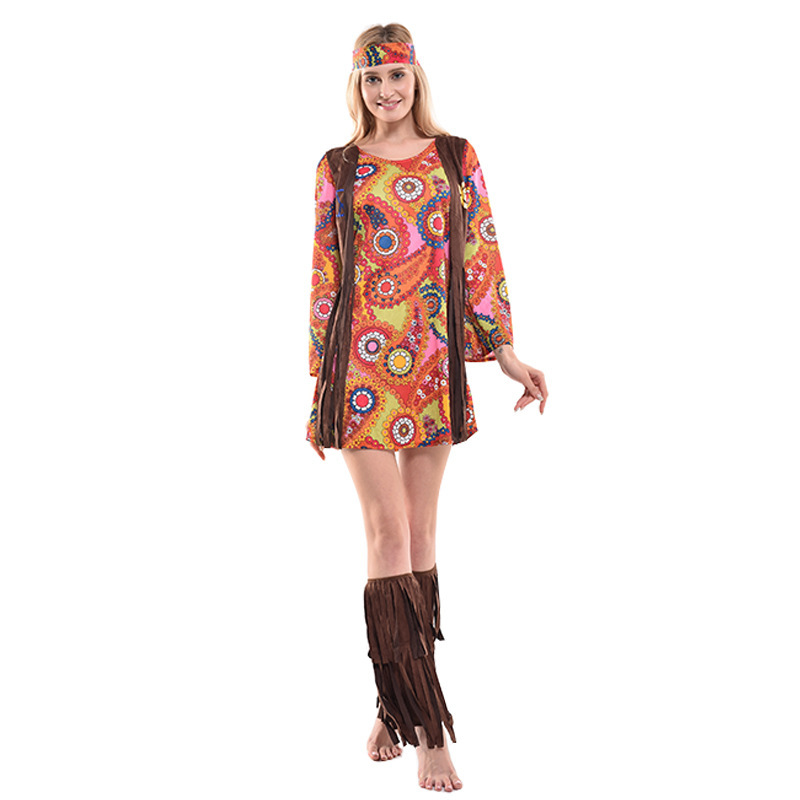 open lace back dress Hippie Adult Costume