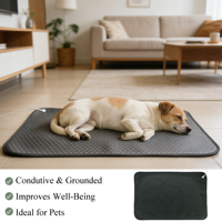 Tapis de mise à la terre pour animaux de compagnie, en cuir PU, antistatique, conducteur, sûr et confortable, OEM/ODM disponible