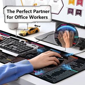 Tapis de souris de jeu en néoprène personnalisé en usine, multifonctionnel, antidérapant, pour bureau, avec raccourcis - Product Image 4