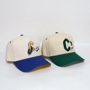 Gorras de Béisbol de Cinco Paneles de Dos Tonos con Logotipo Personalizado OEM ODM, Bordado 3D, Estructura en A, 100% Algodón, Gorras Deportivas de Béisbol - Product Image 3