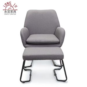 Đương đại phong cách màu xám bông vải phòng chờ ghế Ottoman thiết lập hiện đại thời trang ghế bành giọng ghế + Ottoman phòng khách - Product Image 1