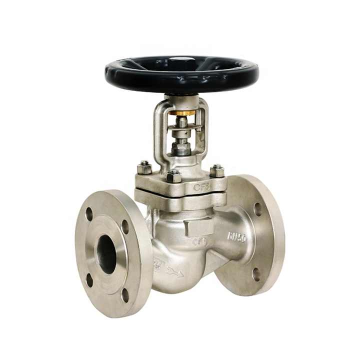 DIN Standard Industrial Stainless Steel CF8 Flanged End Globe Valve For Flow Control
