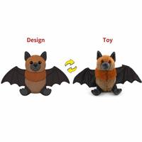 Pluizig realistisch fruitvleermuis knuffeldier levensecht vliegende vos knuffeldier wildlife decoratie Halloween cadeau