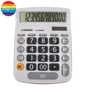 Trắng năng lượng mặt trời <span class=keywords><strong>12</strong></span> chữ số hiển thị máy tính với Big nút màu đen cho văn phòng và kinh doanh - Product Image 2