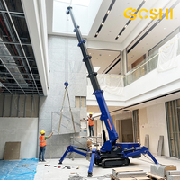 Grue araignée de 4 tonnes avec flèche télescopique et hauteur de levage de 15 m pour l'installation de vitrages et la façade de bâtiments