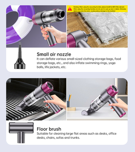 Aspirateur de voiture portable DRC ABS 6500PA, recharge USB, 5 buses, capacité 0,5-1L, souffleur d'air 2-en-1, gris, garantie 1 an - Product Image 6