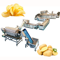 Dy chips de pommes de terre faisant la ligne de production de machine petite usine ventes directes 100-500 kg/h pomme de terre-chips-production-line