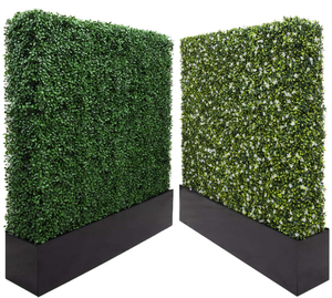Valla de <span class=keywords><strong>Milán</strong></span> Planta artificial Tela de PE y hojas de panel de seda Valla de jardín al aire libre de 3m de altura para casa Boda Alta garantía - Product Image 4
