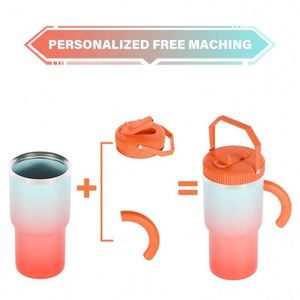Bouteille d'eau personnalisable la plus populaire, écologique, noire, en acier inoxydable 316, tasse personnalisable avec poignée - Product Image 6