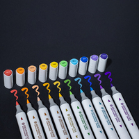 Marqueurs acryliques STA très vendus, 36 couleurs, ensemble de stylos marqueurs acryliques à double pointe pinceau, imperméables, pour dessin sur papier et pierre