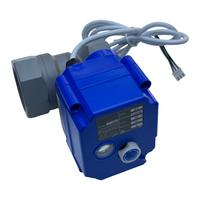 Vanne à boisseau sphérique électrique mini RDNT en CPVC, résistante à la corrosion, IP67, pour système d'eau OEM, température max. 95°C, 90 degrés, AC220V DC24V, commande manuelle, 3/4