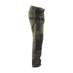 BLAKLADER - 149613304599C150 Pantalon de service stretch avec poches à clous Vert olive foncé/Noir-PANTALON DE TRAVAIL EAN 7330509547724 - Product Image 4