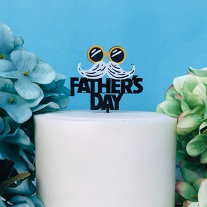 Adornos para Cupcakes de Acrílico Negro Reutilizables y Ecológicos para el Día del Padre, Decoración para Pastel del Mejor Papá para el Día del Padre - Product Image 3