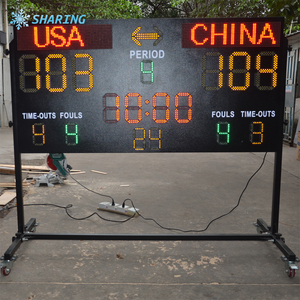 Tableau de score de basket-ball LED, tableau de score numérique électronique avec télécommande RF sans fil pour les sports en intérieur et en extérieur - Product Image 3