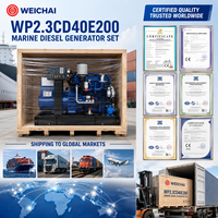 Moteur diesel marin refroidi par eau Weichai WP2.3CD40E200, 4 temps, 4 cylindres, groupe électrogène 30 kW 1500 tr/min, puissance auxiliaire pour bateau