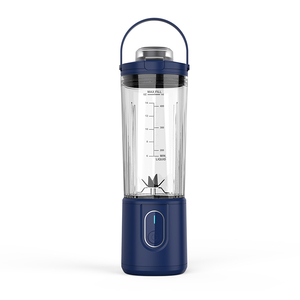 Portable Single Serve Blender 6 Blades <b>Push</b> Button Controls Battery Powered Plastic Container Household RV Use Low Noise - Product Image 3