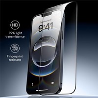 ESR 3 pièces Protection d'écran en verre trempé avant ultra clair, étanche, bords arrondis, couverture complète pour 17/16/15/14/13/12 Pro Max Plus