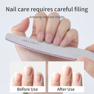 Zımpara 25 adet tırnak törpüsü özel Logo 100/180 tampon kavisli Zebra tırnak törpüsü çift taraflı zımpara panoları manikür aracı - Product Image 3