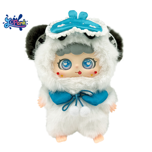 Tùy Chỉnh Quay Mắt <span class=keywords><strong>Panda</strong></span> Vinyl Mặt Sang Trọng Keychain Mini Mù Hộp Đồ Chơi Sang Trọng Linh Hoạt Cánh Tay Chân Thú Nhồi Bông Cho Túi Mặt Dây Chuyền - Product Image 1