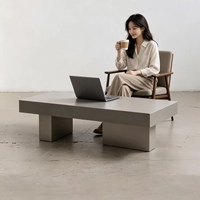 Table basse en acier inoxydable, design rectangulaire minimaliste, mobilier de salon, taille personnalisable disponible, sensation haut de gamme, qualité supérieure