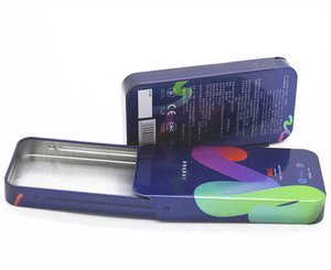 Tin Tin Box Can Rectangle Box Tin Can For Skate Plain Metal Sliding Tin Can Tin Box With Slide Lid