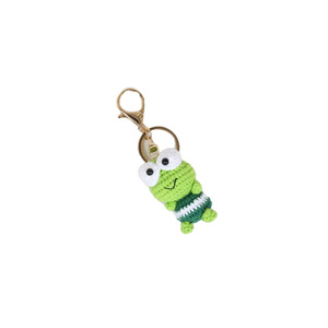 Porte-clés créatif en forme de petite grenouille, fait main au crochet, en <span class=keywords><strong>laine</strong></span>, adorable poupée de dessin animé, pendentif fini - Product Image 5