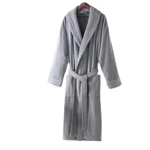 Hotel Spa Club Bathrobe Cut Velvet Towel Nightgown Women's Pure Bathrobe Thicken Pajamas