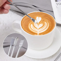 Acier inoxydable Café Art Stylo Café Point Barista Cappuccino Espresso Café Décoration Latte Art Stylo Fantaisie Café Outil