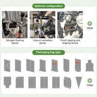 Machine automatique de remplissage et de scellage rotative pour sachets préformés Doypack, pour détergent et lait en poudre, robuste et de type VFFS