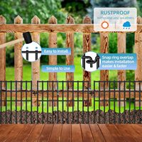 Clôture de jardin pour chiens sans creuser, 26 pièces, en fil métallique antirouille, revêtement poudré, facile à assembler, barrière pour animaux de jardin, espacement de 1,44 po, hauteur de 13 pi