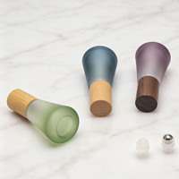 Flacon roll-on portable en verre de 12 ml pour soins de la peau, vaporisateur conique, échantillon vide, emballage de parfum, logo personnalisé, rechargeable