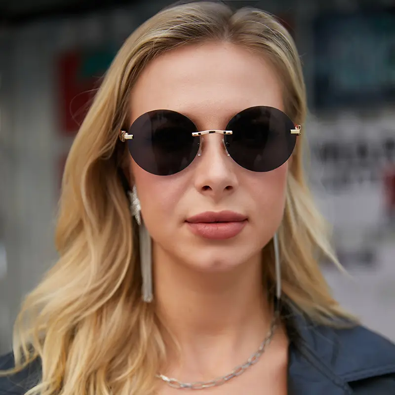 HJ 빈티지 레트로 남성 여성 라운드 미러 접이식 접이식 편광 선글라스