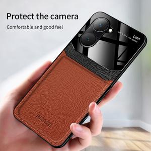 Étui de protection pour téléphone avec texture en cuir pour <span class=keywords><strong>vivo</strong></span> V20 SE V21 Y70S Y50 Y20 T1 NEX 3, protection de l'appareil photo, coque arrière antichoc - Product Image 3