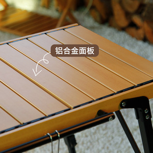 Outdoor <b>Folding</b> <b>Table</b> Aluminum Alloy 96x46x63cm Height Adjustable Trestle Base Picnic Camping <b>Kitchen</b> Barbecue Use - Product Image 2