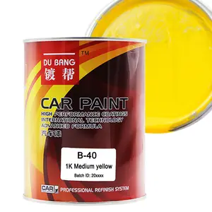 Factory supply car paint 1k colors basecoat mixing system standard yellow automobile refinishs paints